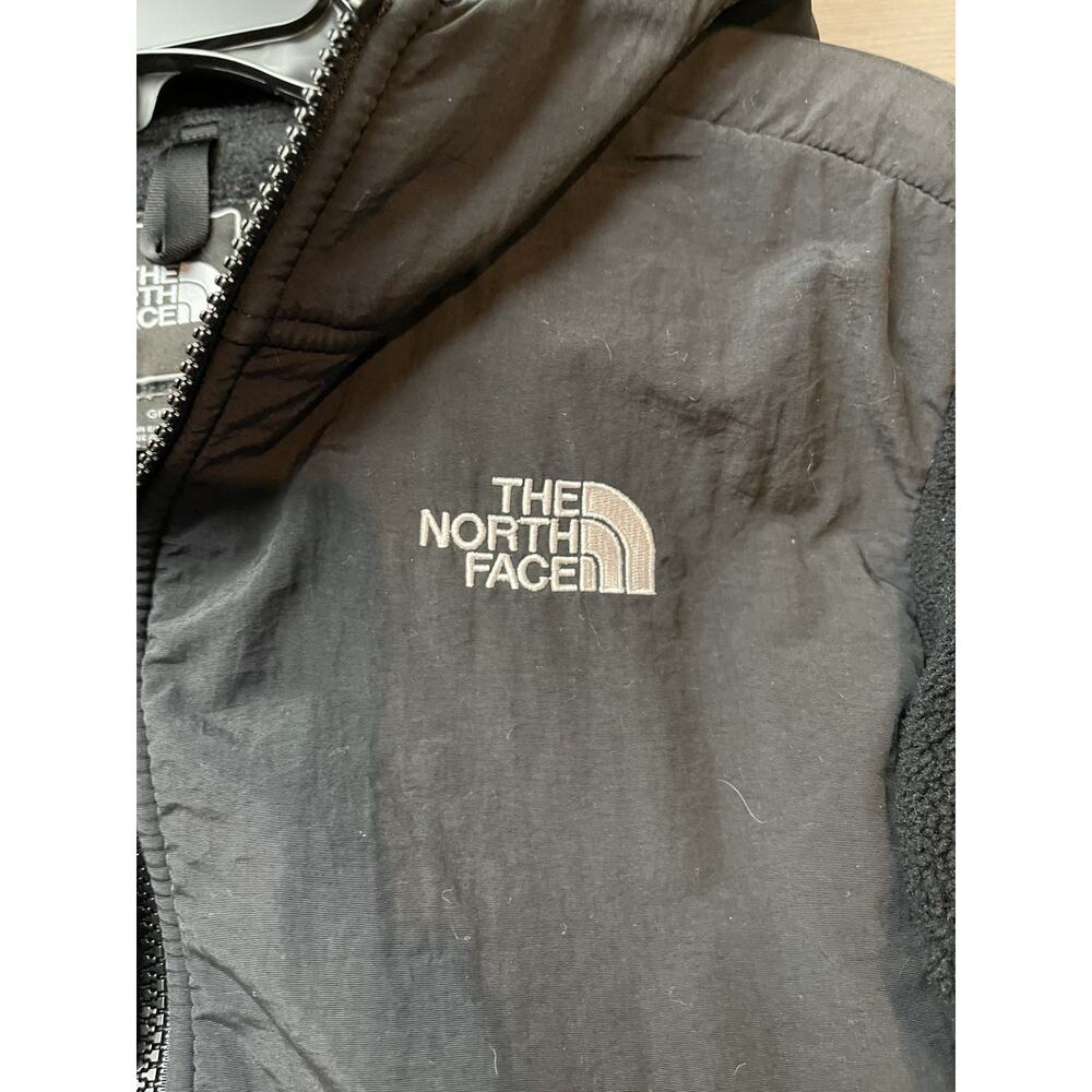 The North Face Girls L Hoodie Fleece Full Zip Jacket Black - Picture 3 of 10